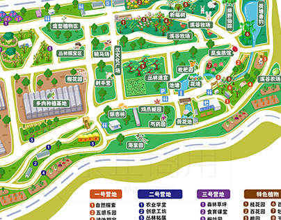 中国-陕西咸阳 / 溪谷森林劳动教育手绘图