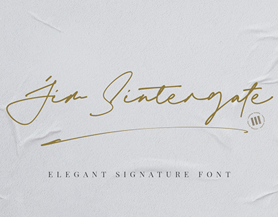 Jim Sintergate - An Elegant Signature Font