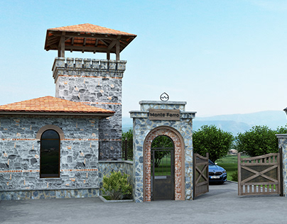 Entrance of "Monto Ferro" agrogarden, Azerbaijan