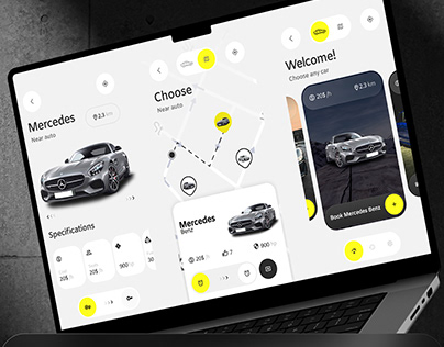 Project thumbnail - carbook mobile and web design