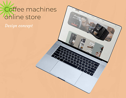 Concept design coffee machines online store website