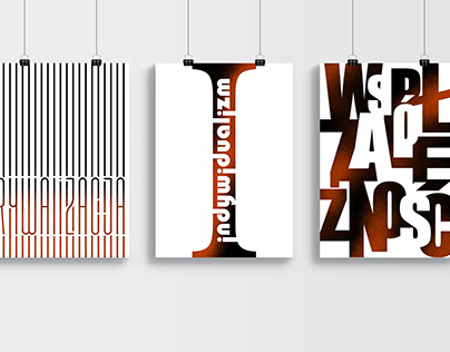 zestaw plakatów typograficznych – talenty Gallupa