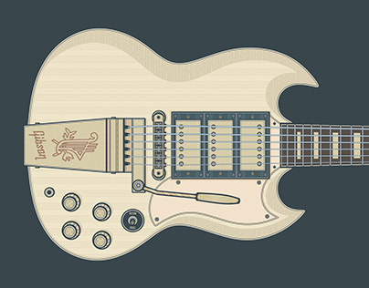 1963 Gibson Les Paul SG Custom Guitar Art