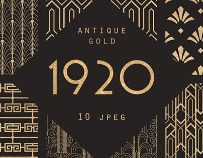 1920 Art Deco Collection by The Paper Town