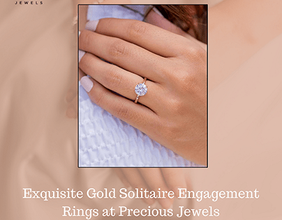 Exquisite Gold Solitaire Engagement Rings