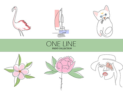 One line collection prints/ Принты на футболки