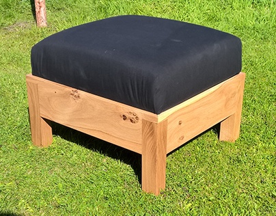 Contemporary Pippy Oak Footstools with Drop In seat