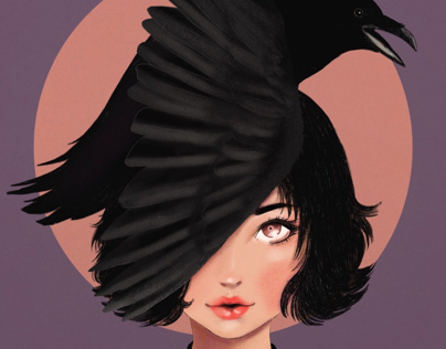 Witch & Raven Illustration