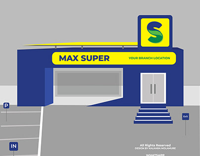 Supermarket Model Design 3d using Adobe illustrator