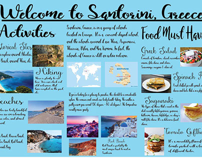 Brochure of Santorini, Greece (Inside)