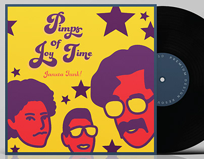 Pimps of Joy Time album cover and website design