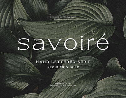 Savoire - Hand Lettered Serif