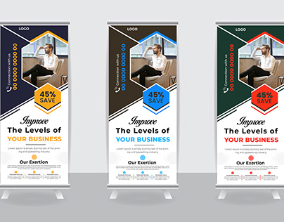Stylish Business roll up or pull up banner design