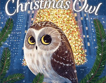 The christmas owl-children's book cover