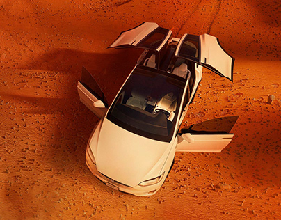 Tesla X on Mars