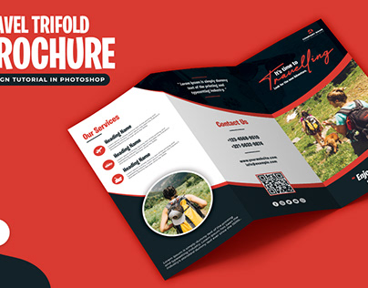 How to Design Travelling Trifold Brochure Tutorial