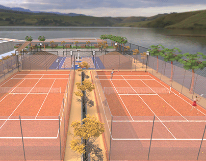 Tennis court at the Nile Park