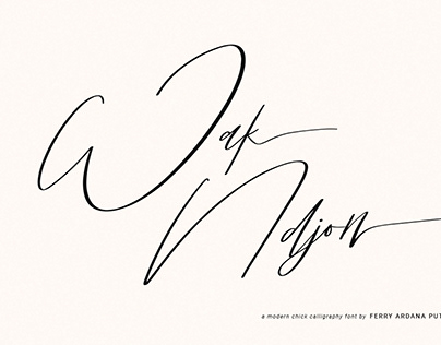 Free Download Wak Ndjon | Modern Chick Calligraphy Font