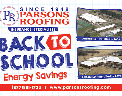 Parsons Roofing - Postcard Back To School