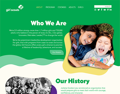 Girl Scouts Website Redesign