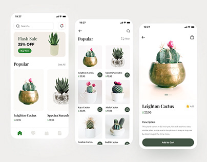 UI Design “Plant Shop App”