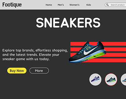 Footique shoe shop web-site (Landing-page)
