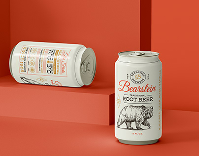 Bearstein Root Beer Packaging Design