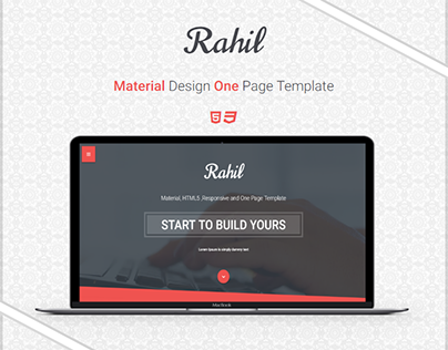 Rahil - Material Responsive HTML5 One Page Template