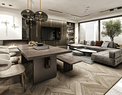 Interior Design of a Luxury Apartment in Thermi.