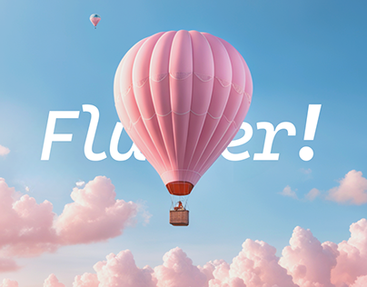 Hot air balloon festival logo - Flutter!