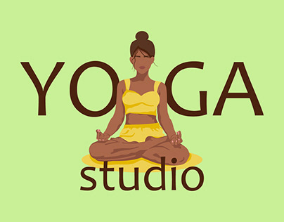 YOGA studio character, posters design in FaceLess style