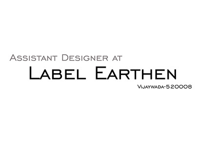 Assistant Designer at Label Earthen