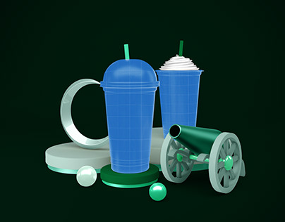 Ramadan Plastic Cups Mockup
