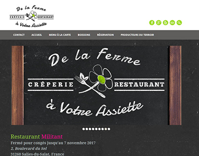 Site web restaurant & logo & cartes
