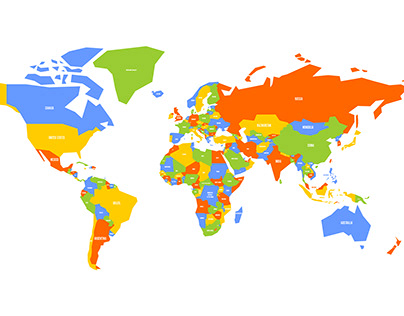 Vector political map of World