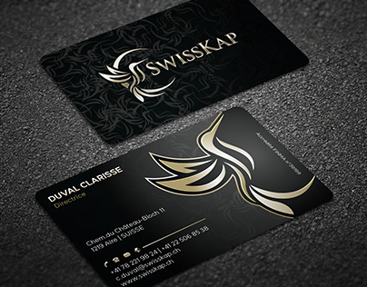 Swisskap Luxury Business Card Design.