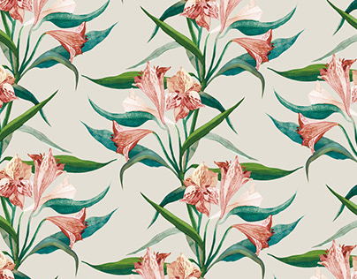 Flowers & Stripes. Textile Design