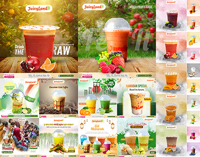 Juice Promotional Banner Design | Visual Design