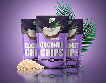coconut chips standup pouch design