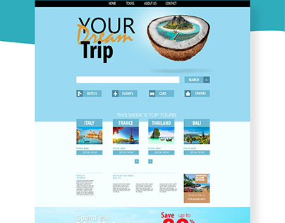 Landing page Travel agency