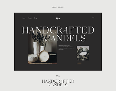 OLY handcrafted candles - Website