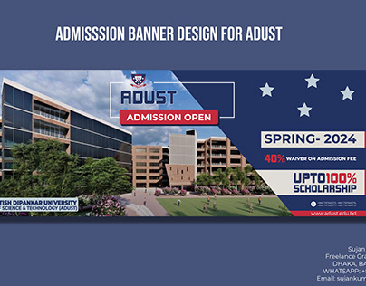 Admission Banner Design For ADUST.