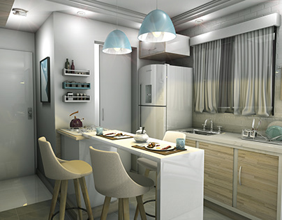 Golden Residencial - Apartamento modelado 3D