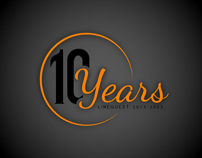 10 Years Linequest Logo Design