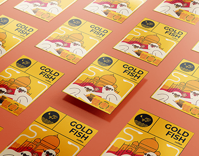 Goldfish Coffee x coffee package stickers