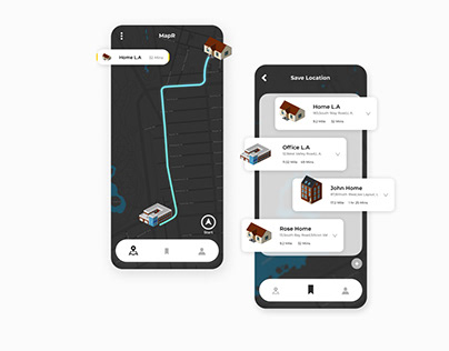 Mobile App | Map UI | 3D