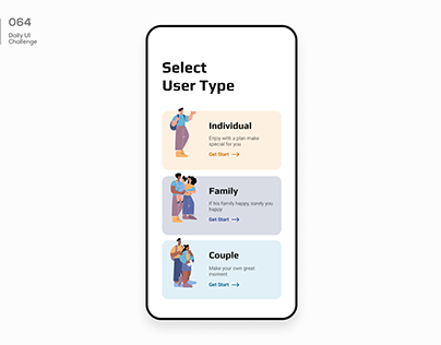 Select User Type | Daily UI Challenge 064