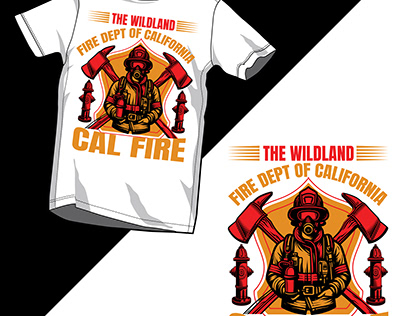 Fire Fighter T-shirt Design