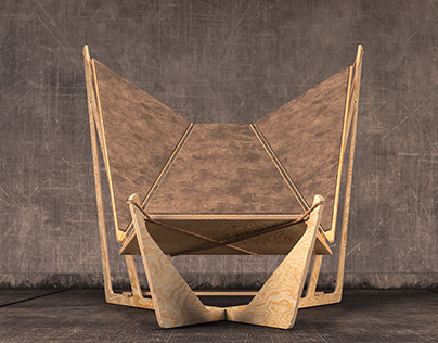 Concept of a suspended armchair