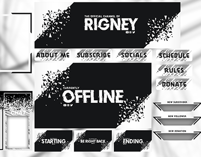 black and white twitch overlay